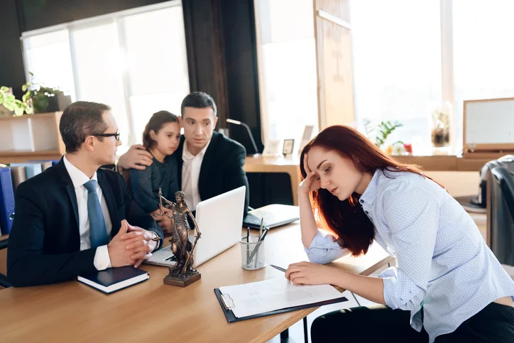 Divorcing couple going through child custody process